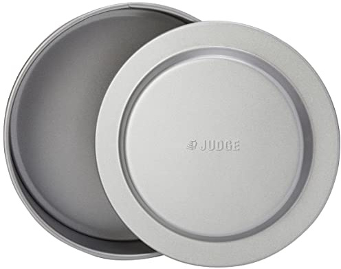 Judge Non-Stick Round 8 Flan Tin or Sandwich Tin with Loose Base, Dishwasher Safe, 20cm x 4 cm