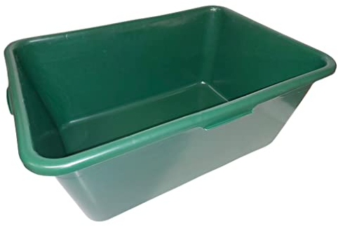 BURI 2er Set Wildwanne 90 Liter Wanne XXL Jagdwanne eckig HDPE Kunststoff - 2X Kunststoffwanne Plastikwanne stapelbar in grün - lebensmittelecht, robust ideal als Futterwanne oder Pferdetränke