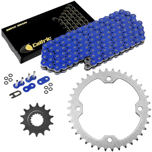 Caltric O-Ring Blue Drive Chain & Sprockets Kit Compatible with Yamaha Raptor 700R Yfm700R Yfm-700R 2006-2014