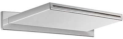 Rociador ducha INOX a pared con cascada. 152x200 mm.