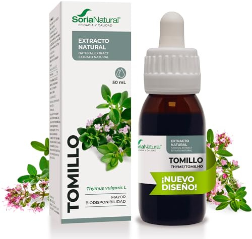 Soria Natural Extracto de Tomillo - Salud del Sistema Respiratorio y Defensas, Sistema inmune - Extracto Natural Concentrado - Botella con 50 ml