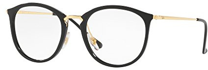 Ray-Ban Unisex-Erwachsene 0RX 7140 2000 51 Brillengestelle, Schwarz (Shiny Black)
