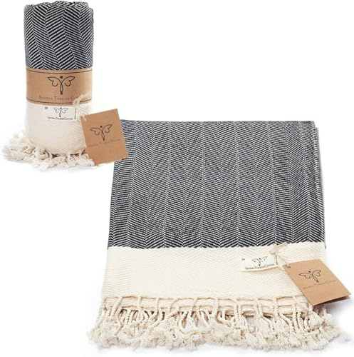 Smyrna Couverture Grande Taille en Coton | 127 x 152 cm | Jeté de Canapé Literie, Fauteuil, Sofa, Salon | Housse Canapé d'angle | Couvre-Lit Légère et Douce | Couverture Décorative de Haute Qualité