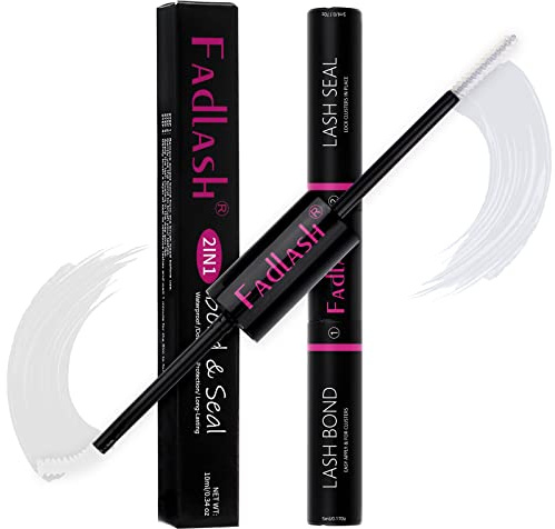 FADLASH Colle pour Cils 10ml Bond et Seal DIY Adhésif pour Cils 48-72h Imperméable pour Individuels Faux Cluster Lashs