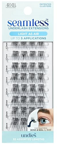 Ardell Seamless Underlash Eyelash Extensions, Light As Air Undies Refill, Up to 5 Applications, 32 Assorted Lengths (Pack of 1)
