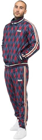 Lonsdale Herren Redford Trainingsanzug, Navy/Red/Ecru, XL