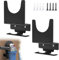 JOAASU Support Mural Pour Meuleuse D'angle, Support Mural pour Perceuse, Support Meuleuse, Support De Rangement Pour Outils, Pour Meuleuses D'angle, Fraises, Polisseuses, 2 Pièces