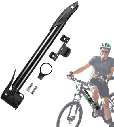 Fahrradhand-Luftpumpe, Rahmenpumpe, Hochdruckpumpe, 60 PSI, Aluminiumlegierung, effizientes schnelles Aufblasen, tragbares Design, Pumpe für Biker
