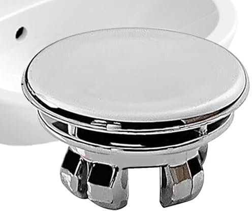 Couvercle de trop-plein pour évier | Anneau de garniture de lavabo pour protection contre les débordements | Couvercle rond double couche pour trous d'évier de 22 à 24 mm, idéal pour une utilisation