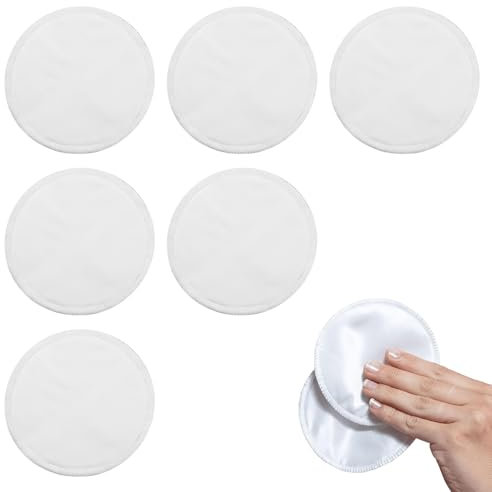6 Stück Stilleinlagen,Waschbare Stilleinlagen,Wiederverwendbar Organischestilleinlagen,Saugfähig Nursing Pads,Atmungsaktiv,Auslaufsicher,Schonende und Schnelle Wasseraufnahme