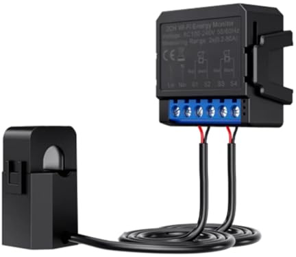 Wouueso Tuya - Contador de energía inteligente con WiFi de 2 marchas, monitor de potencia KWh