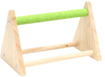 Percha para Aves - Área de Juego de Madera para Aves,Soporte de Entrenamiento Triangular para Pericos, Canarios, Cacatúas y Pinzones