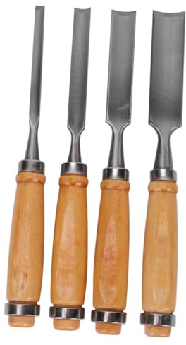 Gatuida Conjunto de Formones para Tallado Madera con Mango de Madera Sólida y Diseño Semi-circular Herramientas para Carpinteros y Artistas Resistente Golpes para Principiantes y