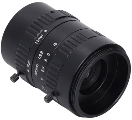 Luocute Industriell Lins M42-fäste, 20 Mm Brännvidd F2,8 Bländare Manuell Fokus, Optisk Beläggning, för Inspektion Av LCD-halvledarelektronikkomponenter