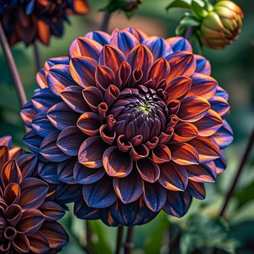 fácil de cuidar, larga floración, Dalia resistente al invierno, fácil de cultivar, doble floración, multicolor de alto rendimiento.-4bulbos-E