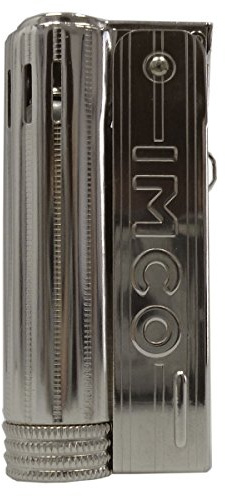 IMCO Junior Oil Schriftzug Benzinfeuerzeug, Chrome Nickel