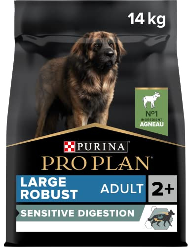 Purina Pro Plan Sensitive Digestion, Large Adult Robust, Pienso para Perro Adulto Grande Robusto, Digestión Sensible, comida seca con Cordero, 1 saco de 14kg