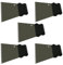 5er Set DEWEPRO® Kleberspachtel 180mm breit - Trapezspachtel mit 4x4mm Zahnung - rostfreie Stahlklinge und handlichem Kunststoffgriff