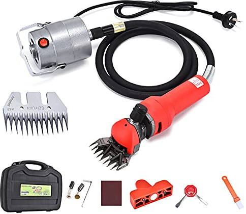 Esquiladora ?para Oveja 1000W,Cizalla para Cabra Electrónica ?Alpaca Camello,3600RPM Tijeras eléctricas máquina de Granja para Cortar Pelo de Oveja de Animales,Cabra (13 dientes)