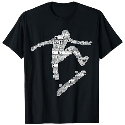 Skateboard Skater Skateboarder Enfants Garçons Hommes T-Shirt