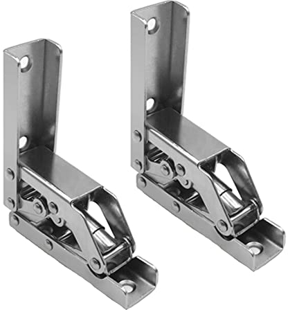 Regalscharnier Klappscharnier Versteckte Tischhalter Scharnier Klappbeschlag Tisch Klappscharnier 90/180 Grad Öffnungswinkel für DIY Bänke Regale Platzsparende Tischhalter Schrank,Tragkraft: 10kg