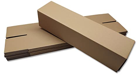 verpacking Versandhülse 655 x 105 x 105 mm Braun [Ausführung & Stückzahl wählbar] Versandkarton Faltkarton 10 Stück