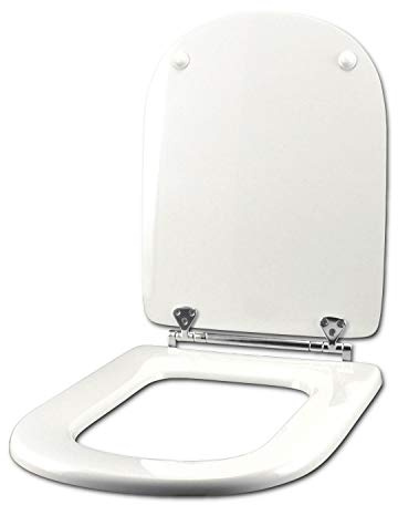 WC-Sitz für Ideal Standard CALLA BIANCO I.S. mit Scharnier Original Chromrohr