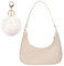 LQSCJS Umhängetasche Damen Handtasche, Umhängetasche Tasche, y2k Shoulder Bag, 90er Jahre Umhängetasche Damen, Handtasche Vintage für Frauen Dating Reisen Party Einkaufe (Beige-4)