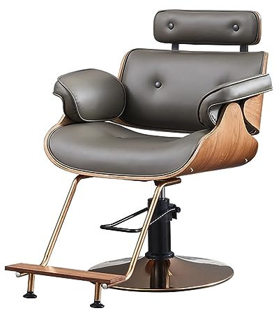 Hydraulic Barber Chairs Classic Leather - 360 Degree Swiveling Adjustable Height for Salon Beauty Tattoo Hairdressing Shaving Styling Chair