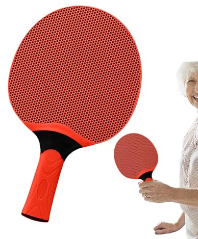 Juego de paletas de Tenis de Mesa de Pong de Goma, murciélago de Juego Profesional, Remo Deportivo Interior, Superficie de Goma Texturizada Antideslizante, Mango ergonómico de Madera para