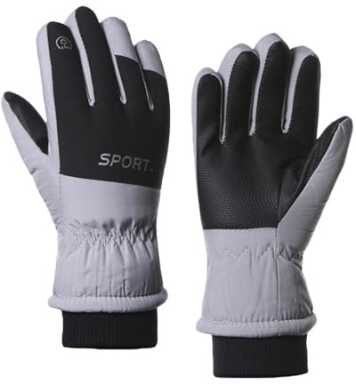 Guantes de esquí cálidos para niños, guantes de invierno impermeables, guantes de esquí a prueba de viento, guantes de esquí de forro polar, guantes de invierno, guantes de ciclismo gruesos para niñas