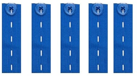 120PCS Fatty Maternity Waistband Elastic Extender Pants Belt Extension Buckle Button(Blue)