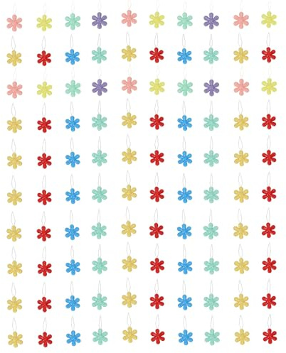 Set di 100 infila aghi a forma di fiore, per cucito e lavori di filati, strumento per infilare e infilare fiori per lavori a maglia