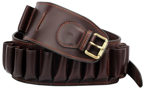 Tourbon, Bandolier/Munitionsgürtel aus echtem Leder, Stärke 12