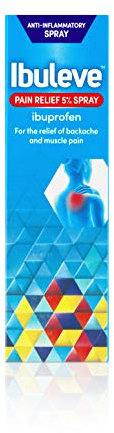 Ibuleve Pain Relief 5% Ibuprofen Spray, Anti-Inflammatory Relief for Joint Pain, Sprains, Backache, Muscular Pains and Sports Injuries, 35 ml
