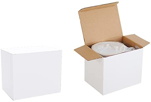 36 of 11oz Mug Shipping Boxes White Gift Boxes Mailers Corrugated Cardboard Box Mailing Postal Boxes Small Packing Box 6x4x3 in (11.8 x 10.3 x 8.4cm) Mug Delivery Sublimation Custom Print