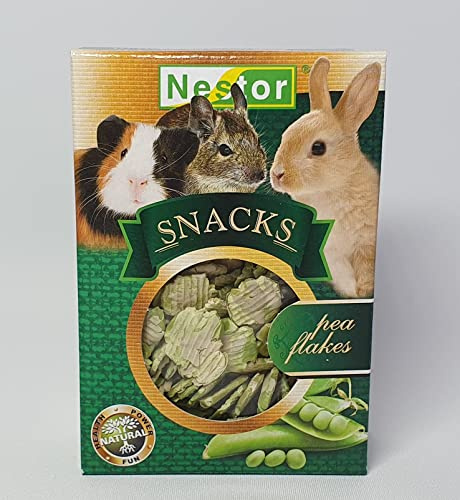 Natural Snacks for Rodents and Rabbits Pea Flakes 55g Flavor Hamster Degu Mouse Chinchilla Guinea Pig Rat Gerbil Treats Supplementary Food