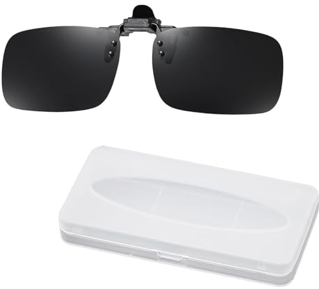 RANYAKE Clip Gafas de Sol Polarizadas,Flip Up Lente Polarizadas,Clip para Gafas para Sol,Lentes para Gaf de So sin Montura,para Conducir,Pescar,Actividades al Aire Libre