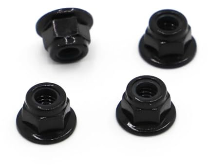 10 Uds M3 M4 M5 M6 M8 tuerca hexagonal de acero al carbono negro contratuerca Nylock autoblocante(M3 10pcs)