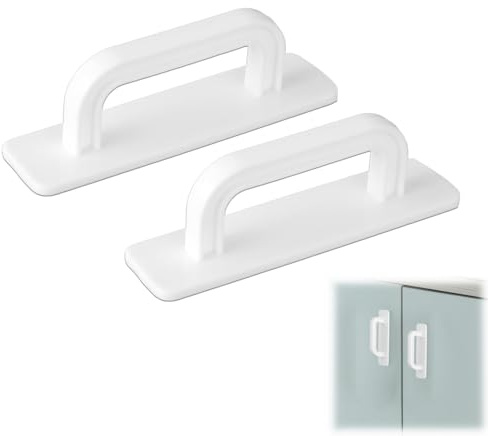 Lot De 2 Poignées Autocollantes,Poignee Baie Vitree Exterieure,Poignée Meuble,Pour Poignée De Porte De Balcon, Placard, Extérieur, 100 Mm, À Coller, Sans Perçage, Pour Armoires De Cuisine, Penderie