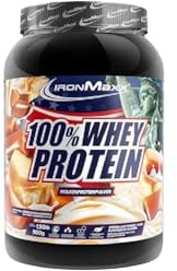 IronMaxx 100% Whey Protein 900 g - Proteína de Suero en Polvo Estilo Tarta de Queso Nueva York | Con BCAA | Fácil Disolución | Batido de Proteínas para Fitness y Recuperación Muscular