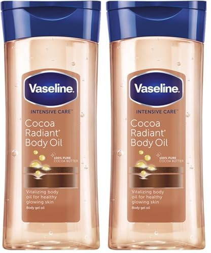 Vaseline Intensive Care Cocoa Radiant Body Oil 200 ml (Pack of 2)