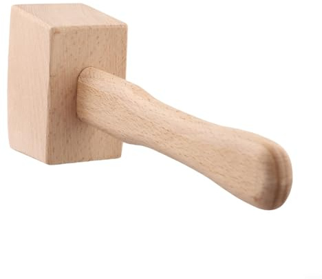 Mazo de madera de haya maciza para cinceles, tallado y montaje de muebles - Martillo de 250 mm con cabeza equilibrada, acabado en madera natural, hecho a mano Preci