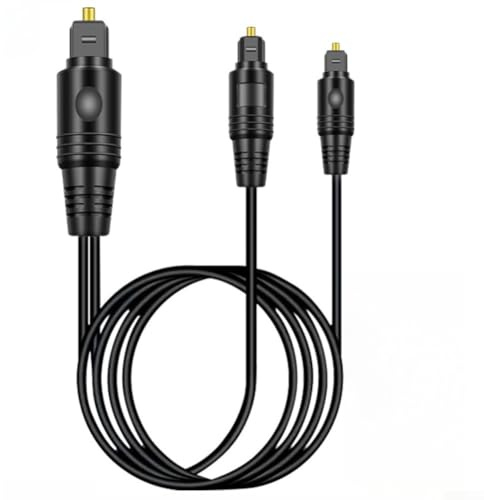 Dividere Audio Ottico, Cavo Digitale per Ingresso Maschio Toslink 2 Uscite Maschio per Soundbar Altoparlante Home Theater SPDIF in Fibra Ottica (0,5 metri)