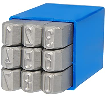 GRAVUREM-S Standard Schlagzahlen, Schlagstempel, Prägestempel, Einschlagzahlen - Zahlen 0-9 / 6mm