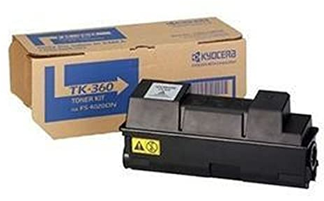 Kyocera TK-360 Toner Drucker Schwarz. Original Tonerkartusche 1T02J20EUC. Drucker Toner kompatibel für ECOSYS FS-4020DN. Druckertoner für bis zu 20000 Seiten