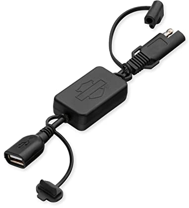 HARLEY-DAVIDSON Adapter SAE 2-Pin auf USB Anschluss 12 V-Batterie-Ladekabel Mini-Kabelbaum für Handy, GPS & alle Geräte