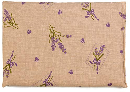 Coussin aux grains d'épeautre - champêtre romantique - 30x20cm - Bouillotte sèche aux graines - Compresse froide