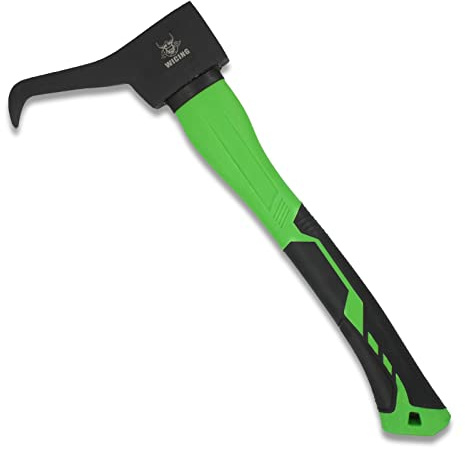WICING Hookaroon 15 Inch, Pickaroon Forged Steel, with Anti-Slip & Shock Reduction Grip, for Log Lifting and Moving Wood Firewood Tool