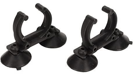 GLOGLOW 2Pcs Aquarium Suction Cups, Underwater Heater Light Holder Secure Fixing Clips for Fish Tank Heaters Filters Pipes Decorations